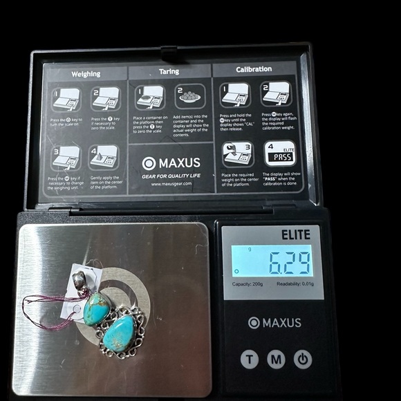 Turquoise Sterling Silver Pendant - Picture 6 of 8